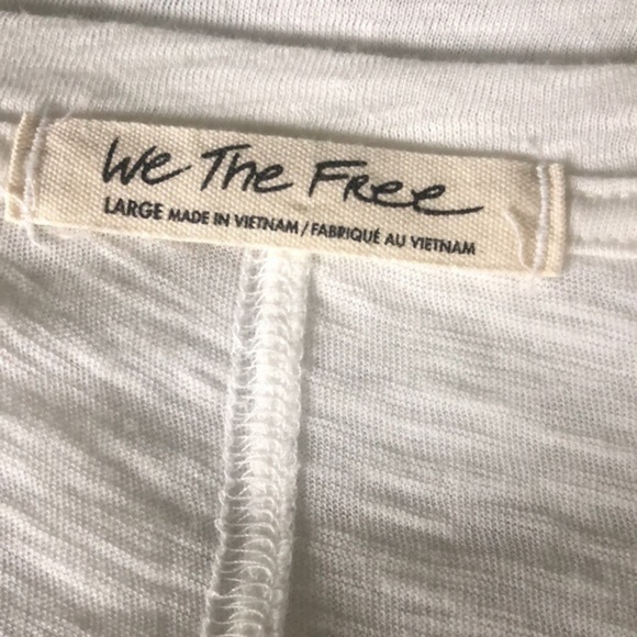 NWOT FREE PEOPLE On My Mind V-Neck Shirt LONG SLEEVE TOP - Picture 7 of 9